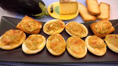 Image : recette Canapés aux aubergines