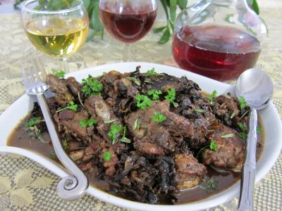 plat complet : Salmis de faisan et de perdrix