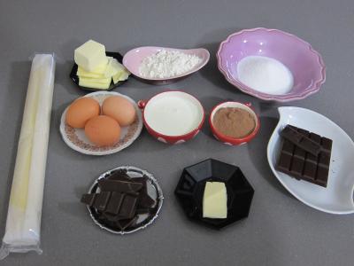 Ingrédients pour la recette : Tarte au chocolat