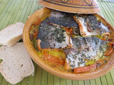 plat complet : tajine de truite