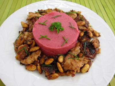 Recette Assiette de betterave et pommes de terre en purée