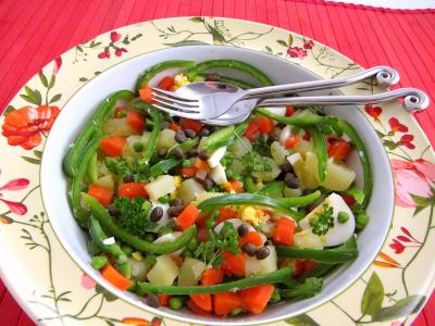 Recette saladier de salade et sauce au parfum de Russie