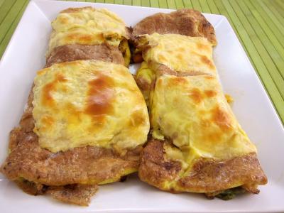 Cuisine diététique : Assiette d'omelette aux carottes et aux légumes