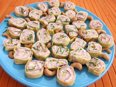 Image : recette Roulés au jambon, brousse et mascarpone