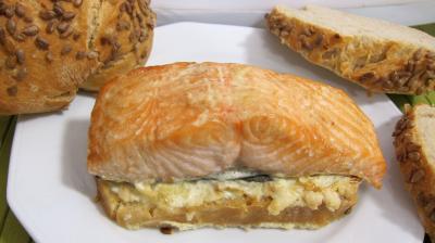 plat complet : Assiette de bruschetta de saumon