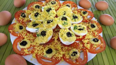Image : Assiette d'oeufs mimosa